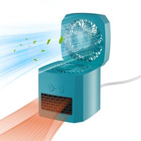 Dual-function Cooling And Heating Fan For Home Comfort, Suitable For Room Cooling And Heating (Option: Blue)